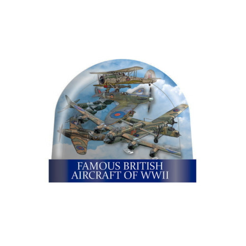 Famous British Aircraft WWII Small Acrylic Snowglobe (64mm x 50mm)