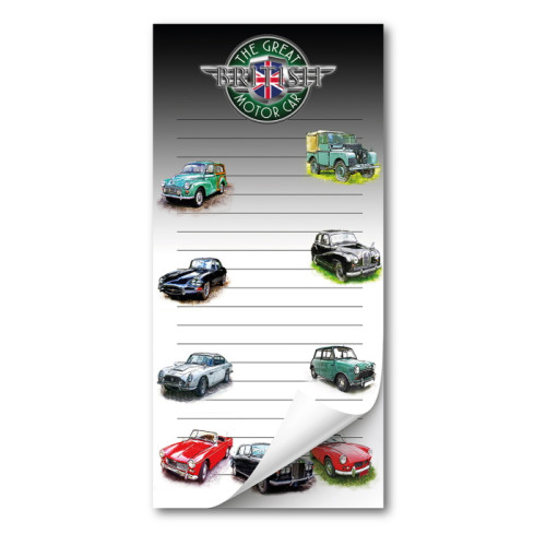 The Great British Motor Car Magnetic Memo Pad