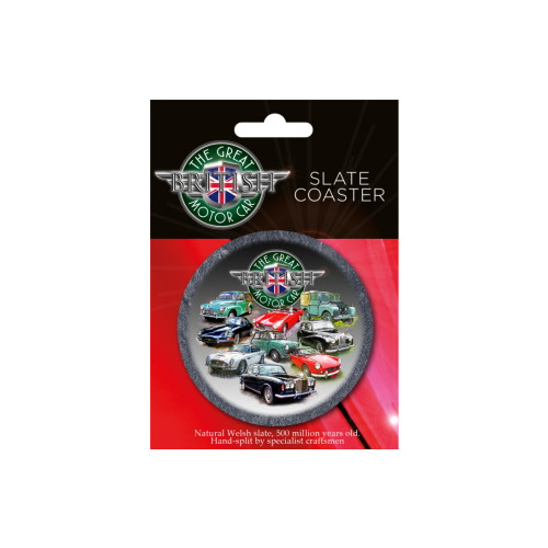 The Great British Motor Car Slate Coaster on Printed Backing Card (E.O.L.)