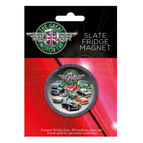The Great British Motor Car Slate Fridge Magnet on Printed Backing Card (E.O.L.)