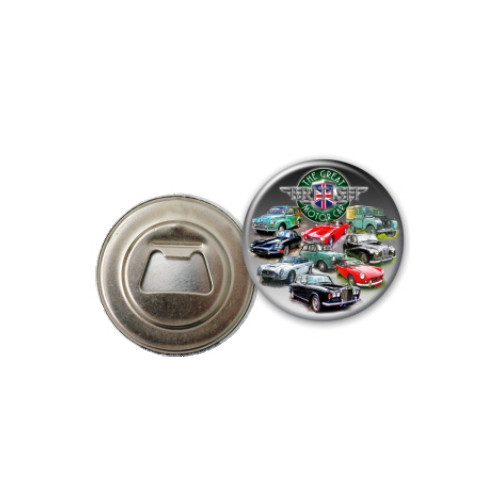 The Great British Motor Car Tinplate 58mm Bottle Opener Fridge Magnet (E.O.L.)
