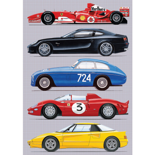 A5 Lined Journal - Ferrari (PB, 80 pages) (E.O.L.)