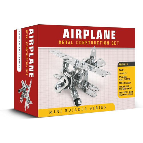 Airplane Mini Builder Metal Construction Set (76 Pces) (8+ YRS)