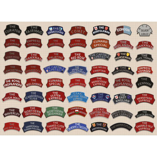 Jigsaw: Steam Train Name Plates (Through The Ages Collection) (1000 Pce)