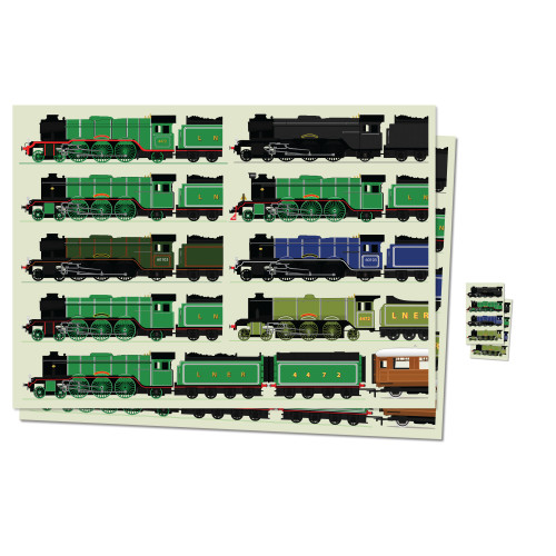 Gift Wrap & Gift Tags x 2: Flying Scotsman (Through The Ages Collection) (NEW) (Due May)