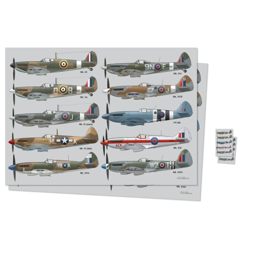 Gift Wrap & Gift Tags x 2: Spitfire (Through The Ages Collection) (NEW)