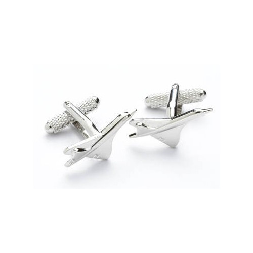 Brass / Rhodium Plated Cufflinks - Concorde