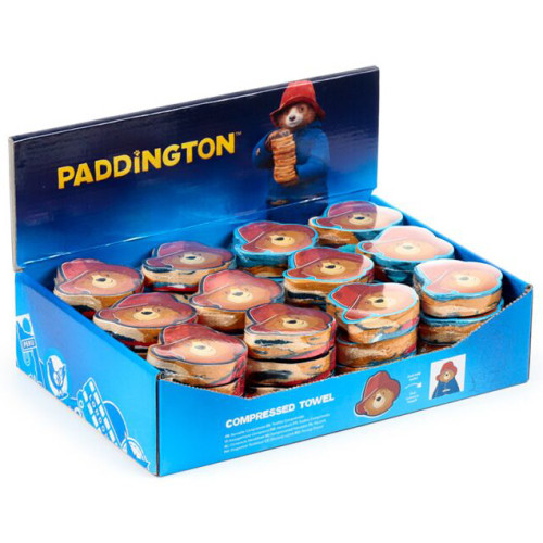 Paddington Bear Compressed Travel Towel / Face Cloth (29x31cm) (CDU) (NEW)