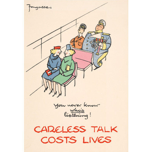 Poster (Careless Talk) - You never know who's listening! (E.O.L.) - SAVE 15% !!