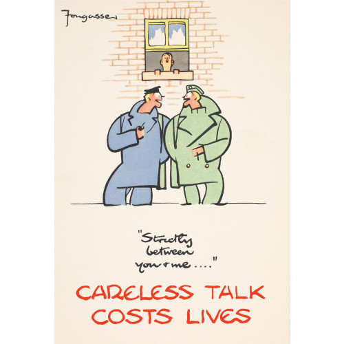 Poster (Careless Talk) - Strictly between you & me ...! (E.O.L.) - SAVE 15% !!