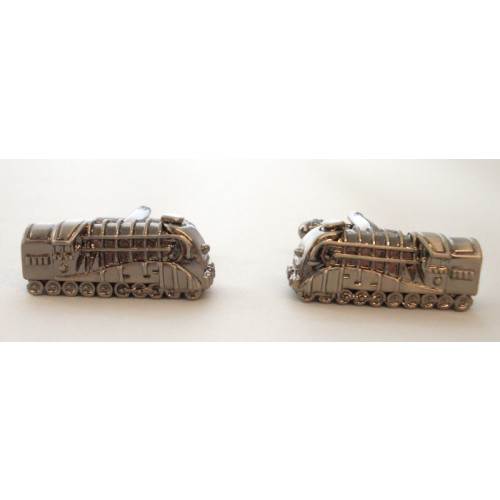 Brass / Rhodium Plated Cufflinks - Mallard (burnished silver)