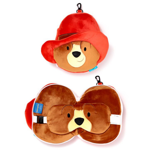 Paddington Bear Relaxeazzz Travel Pillow & Eye Mask 20.5cm (Open 18x31x6.5cm)