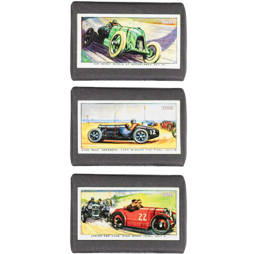 Racing Cars Cigarette Cards Triple-Milled Printmakers Soap Bar 100g (3 asstd.) (NEW)
