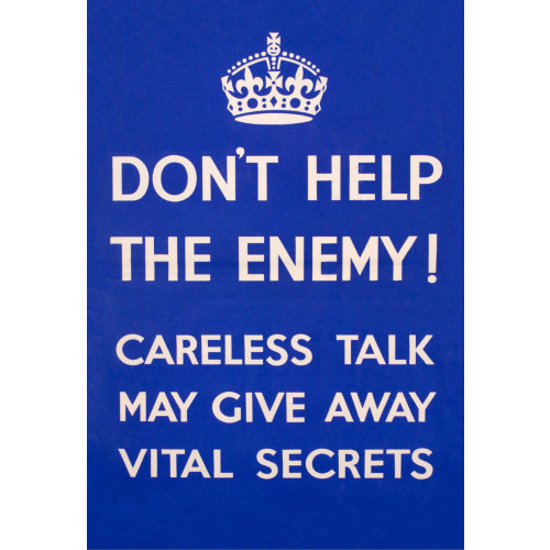 Poster (Spirit of Britain) - Don't Help The Enemy! (E.O.L.) - SAVE 15% !!