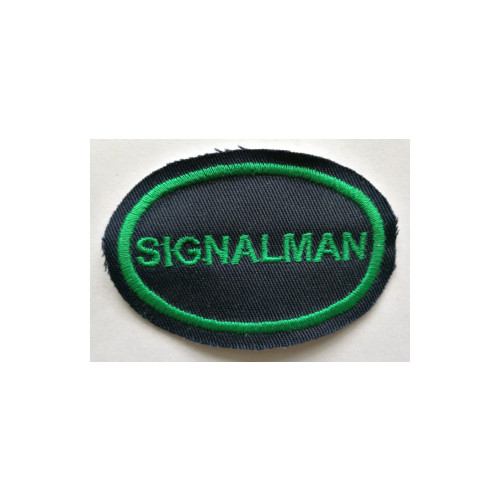 Embroidered Cap Badge: S.R. Signalman (E.O.L.) - SAVE 40% !!