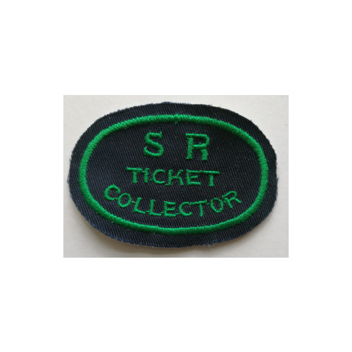 Embroidered Cap Badge: S.R. Ticket Collector (E.O.L.) - SAVE 40% !!