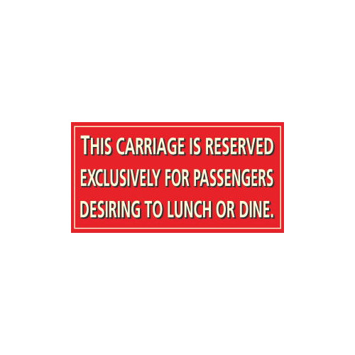 Replica E/S NRM: This Carriage Is Reserved