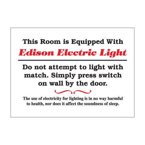 Replica E/S: Edison Electric Light
