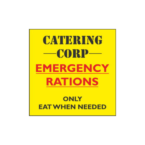 Enamel Fridge Magnet: Catering Corp - Emergency Rations