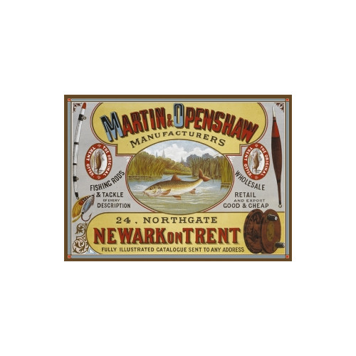 Metal Fridge Magnet (HC): Martin & Openshaw - Fishing Rods (E.O.L.) - SAVE 50% ++!!
