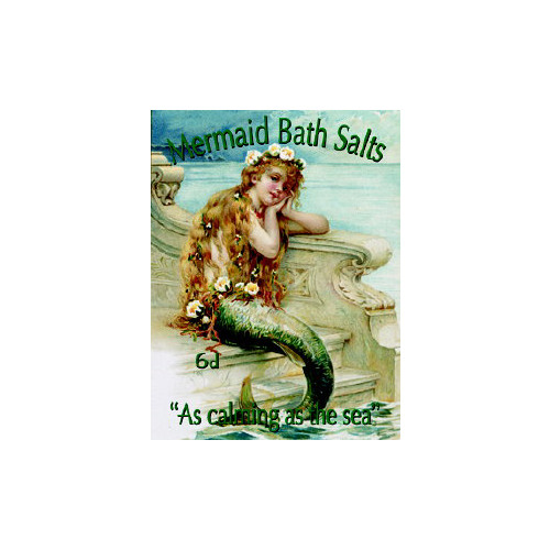 Metal Fridge Magnet (FH): Mermaid Bath Salts (E.O.L.) - SAVE 25% !!