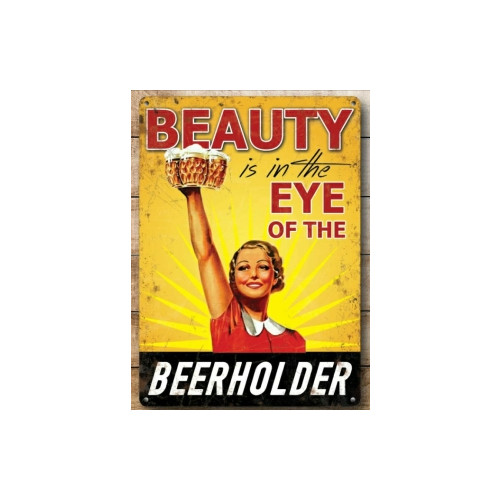 Metal Fridge Magnet (HU): Beauty Is In The Eye Of The Beerholder