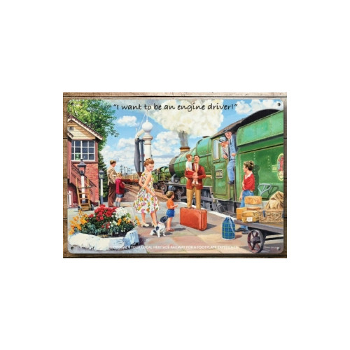 Metal Fridge Magnet (RL): I Want To Be An Engine Driver