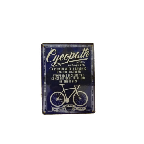 Metal Fridge Magnet (HU): Cycopath - A Person with a Chronic Cycling Disorder