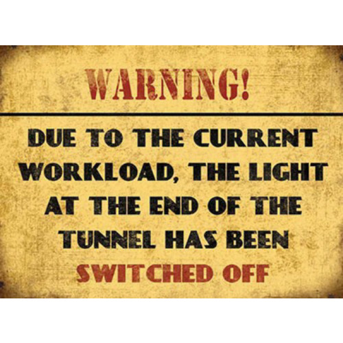 Metal Fridge Magnet (HU): Light At The End Of Tunnel