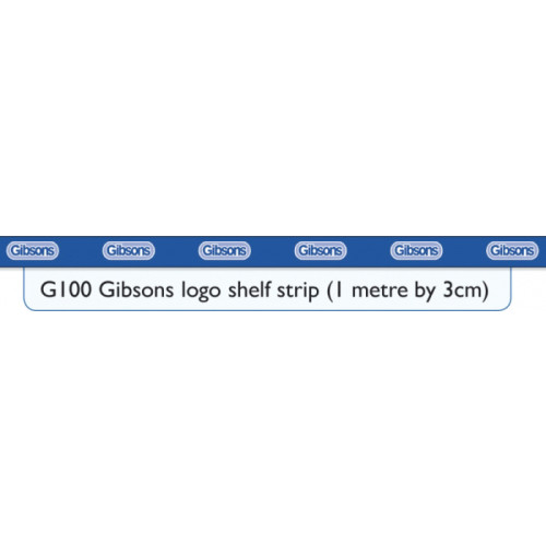 Gibsons P.O.S. - Logo Shelf Strip (1 metre x 3 cm) (E.O.L.)