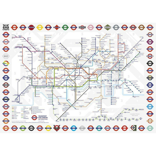 Jigsaw: TFL London Underground Map (500 pce in Gift Box)