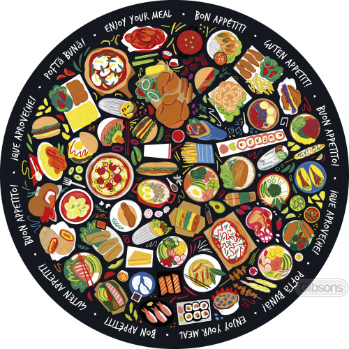Jigsaw: Circular Puzzle - World Food (500 pce) (E.O.L.) - SAVE 1/3RD !!
