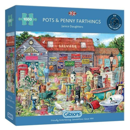Jigsaw: Pots and Penny Farthings (1000 pce) (E.O.L.) - SAVE 1/3RD !!