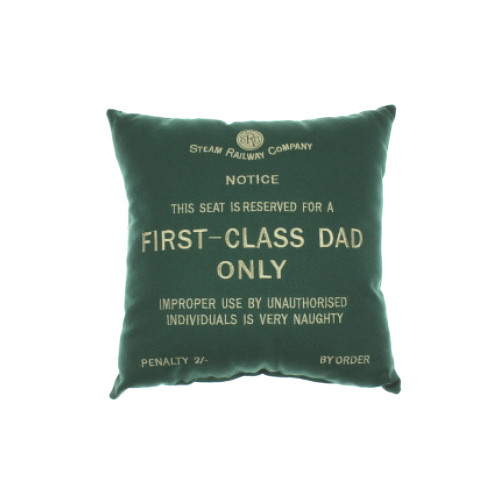 Steam Railway Co. Cushion - First Class Dad Only (11" Square)