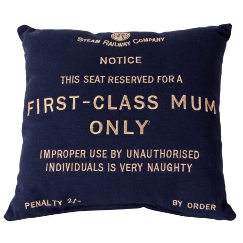 Steam Railway Co. Cushion - First Class Mum Only (11" Square)