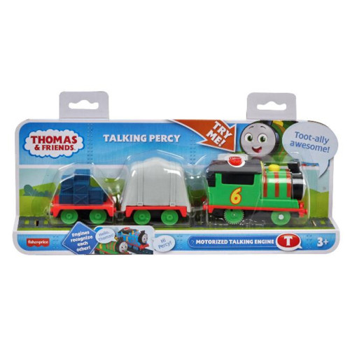 TT Trackmaster Motorised: Talking Percy with Two Wagons AEG