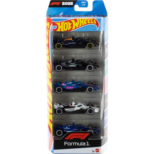 Hot Wheels Formula 1 Basic Car 5-Car Pack (NEW)