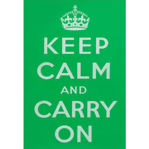 Poster (Spirit of Britain) - Keep Calm And Carry On - Green (E.O.L.) - SAVE 15% !!