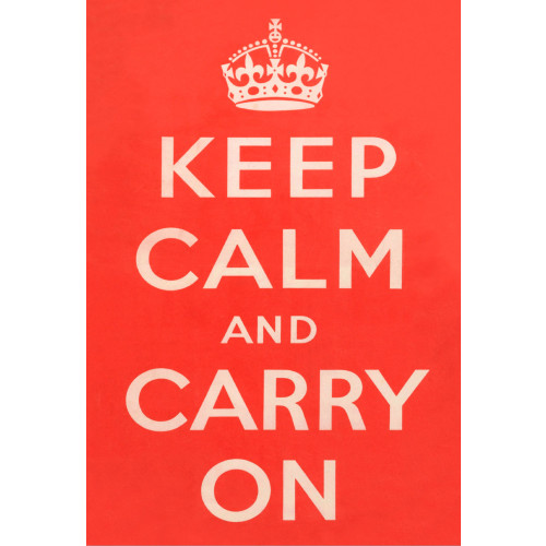 Poster (Spirit of Britain) - Keep Calm And Carry On - Red (E.O.L.) - SAVE 15% !!