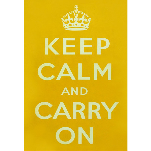 Poster (Spirit of Britain) - Keep Calm And Carry On - Yellow (E.O.L.) - SAVE 15% !!