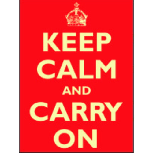 (HIDDEN) Enamel Fridge Magnet: Keep Calm and Carry On