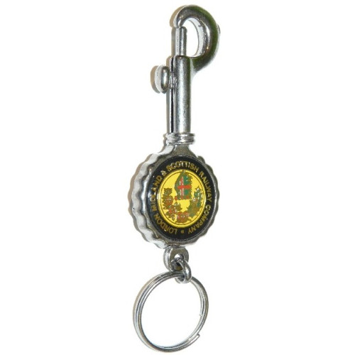 Hipster Key Fob with Crest: London Midland & Scottish Railway