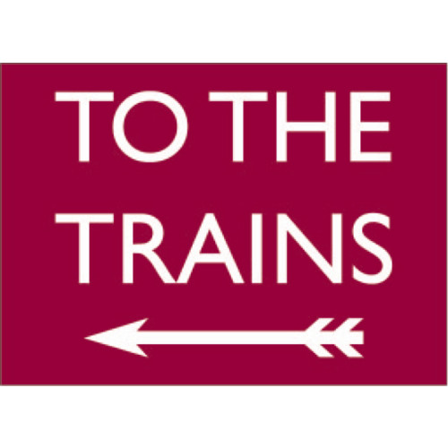 (HIDDEN) Replica E/S: To The Trains Left Arrow (Maroon)