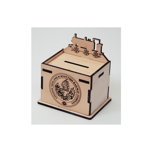 Wooden Money Pot with Loco - LMS (E.O.L.) - SAVE 25% !!
