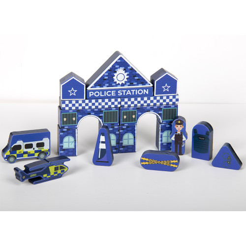 Wooden Retro Police Station Blocks (NEW)