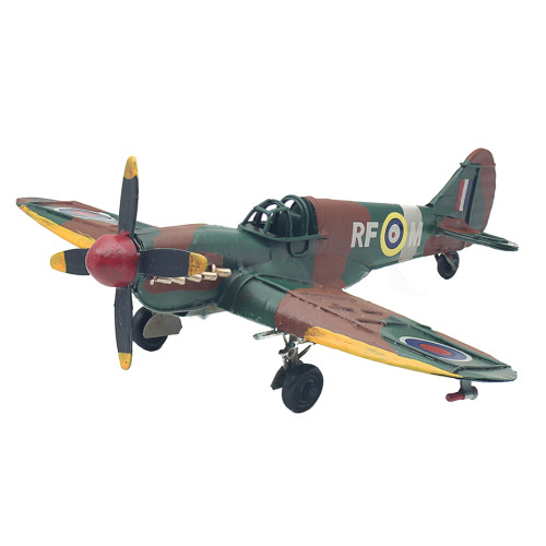 Vintage Metal Spitfire Plane Model (28 x 25 x 9cm) (E.O.L.)