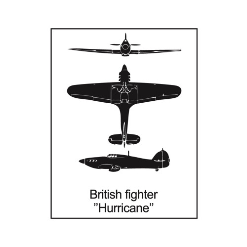Enamel Fridge Magnet: British Fighter - Hurricane