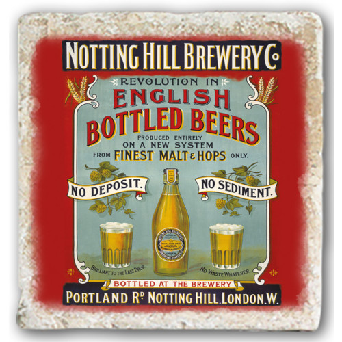 OMS Marble Coaster: Notting Hill Brewery - English Bottled Beers (E.O.L.) - SAVE 25% !!
