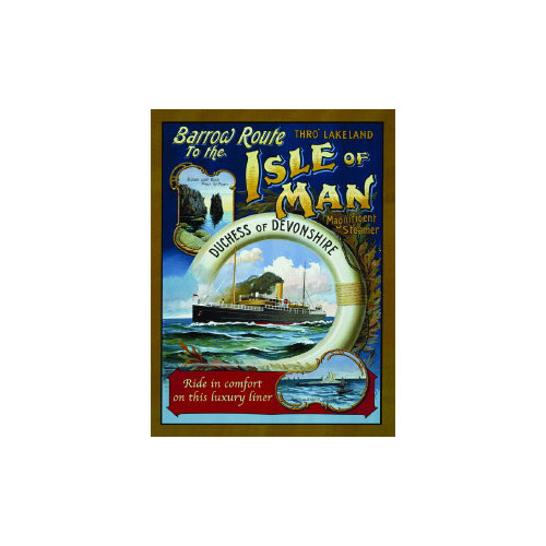 Medium Metal Sign (TR): Isle of Man - Barrow Route (NEW)