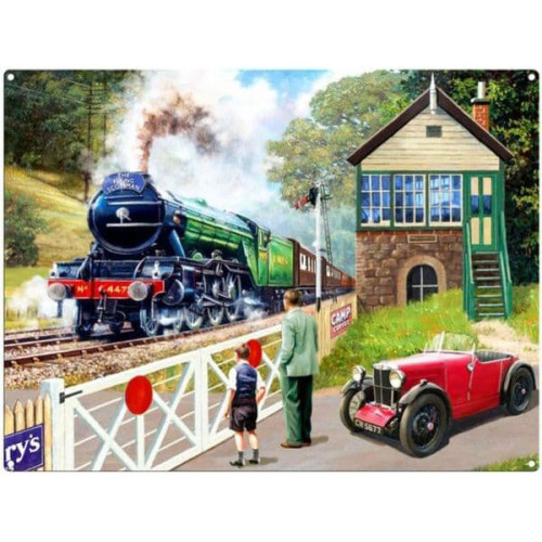 Medium Metal Sign (RL): Flying Scotsman (MGT at Crossing) (NEW)